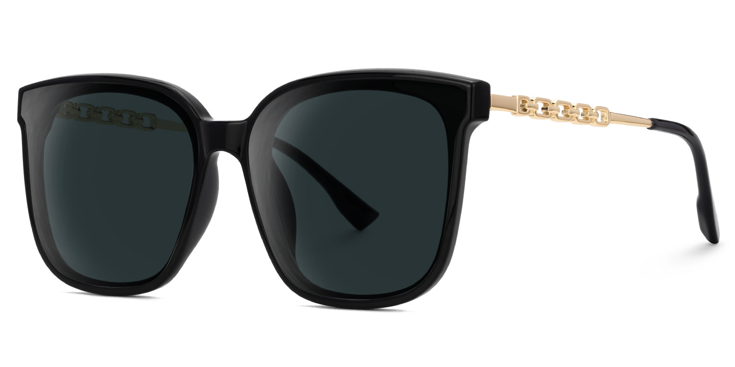 Tammie - Square Black Frame Sunglasses1