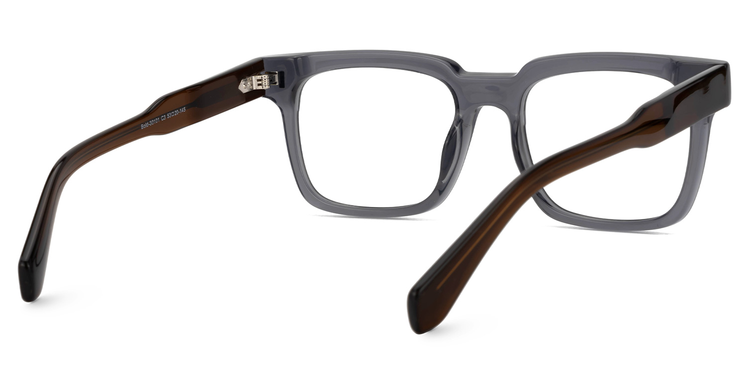 Square Katia Gray Color Frame Glasses | Zeelool2