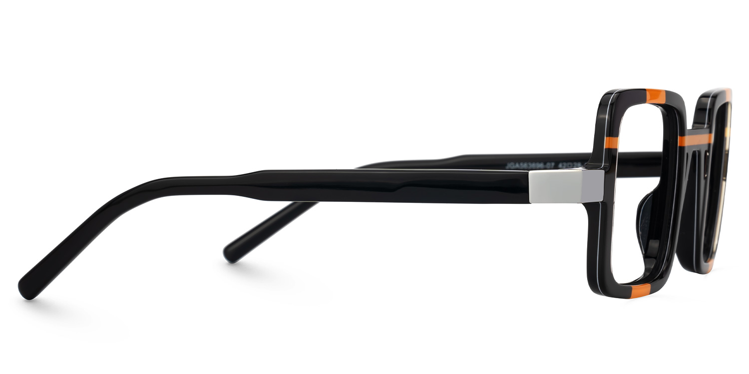 Bratton Square Black-Orange Glasses2