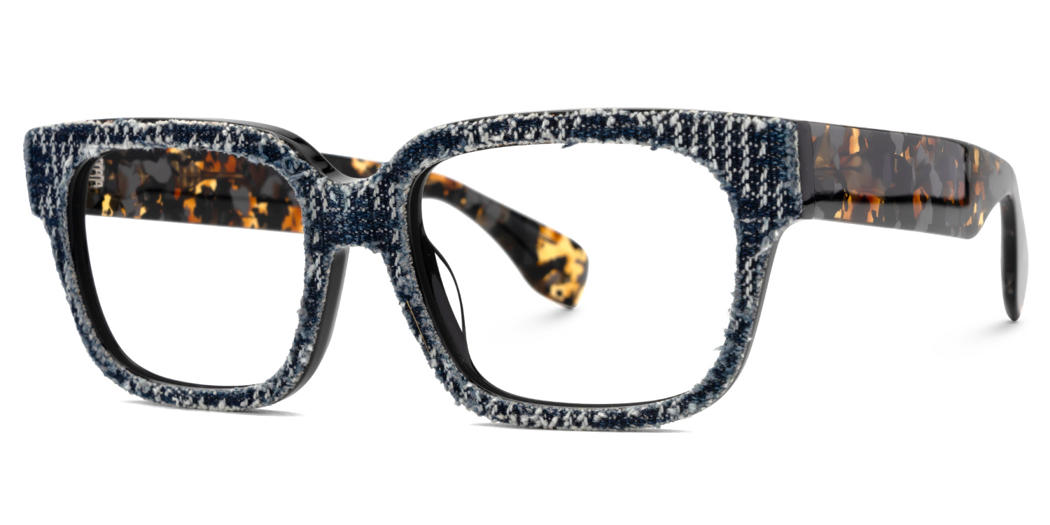 ZEELOOL Colin Rectangle Blue Glasses