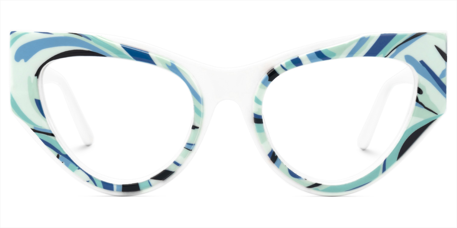 Jallow Cateye White Glasses