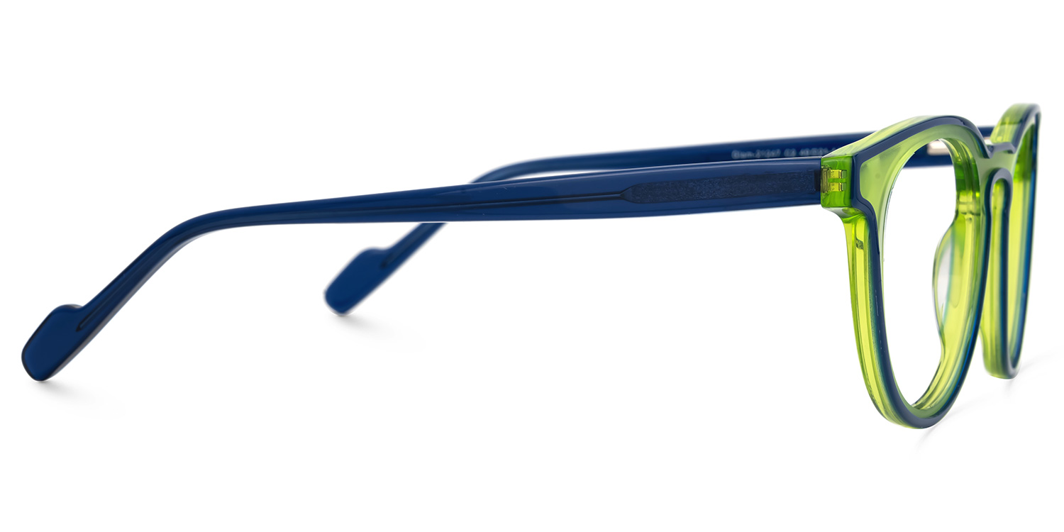 Suzette Eyeglasses in Round Green Frame | Zeelool2