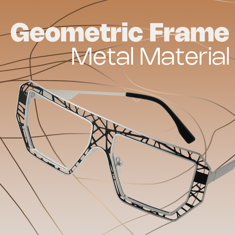 Blake Geometric Black-Silver Glasses0