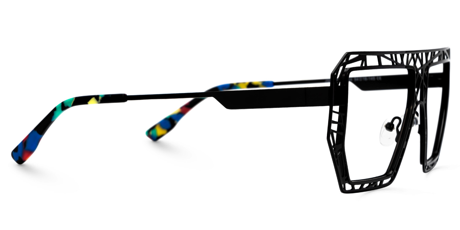 Blake Geometric Black Glasses2