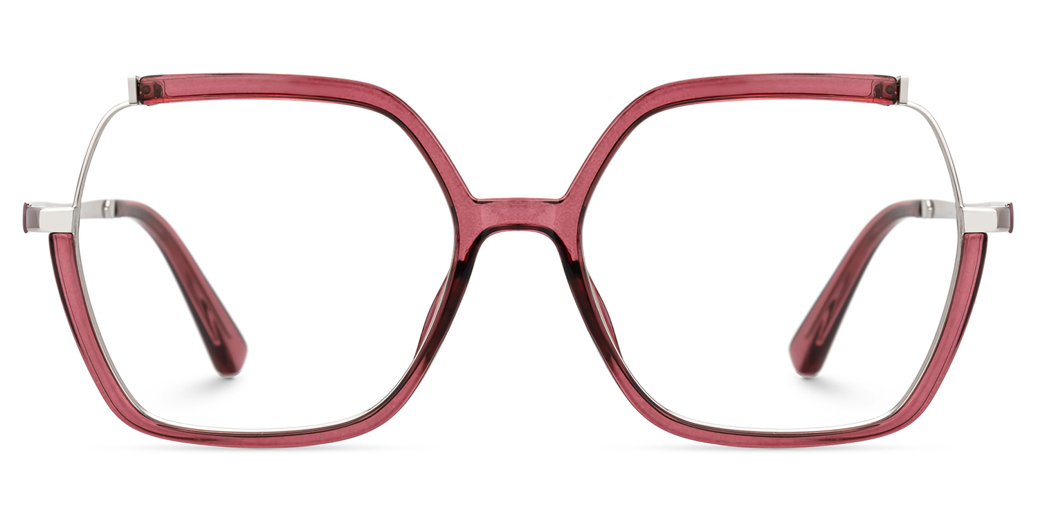 Alexia Square Red Glasses0
