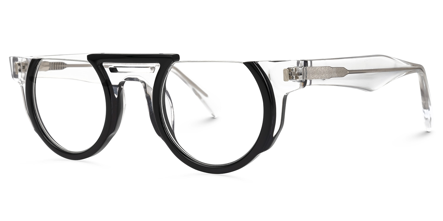 Mastin Round Black Glasses1