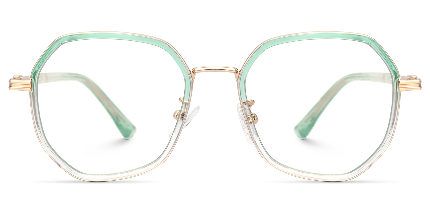Frazier Green Geometric Glasses | Zeelool0