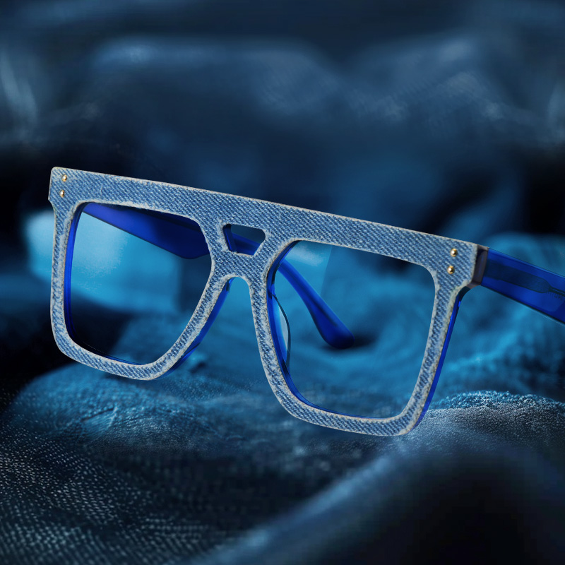 Rubin Denim Blue Design Frame Eyeglasses | Zeelool5