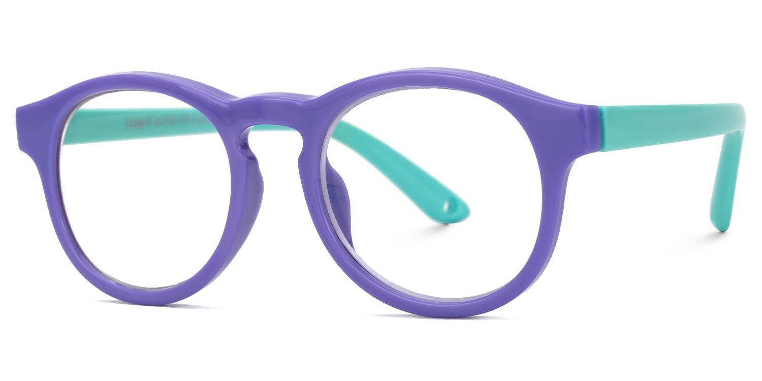 Gilgal Round Purple Frame Eyeglasses for Toddlers1