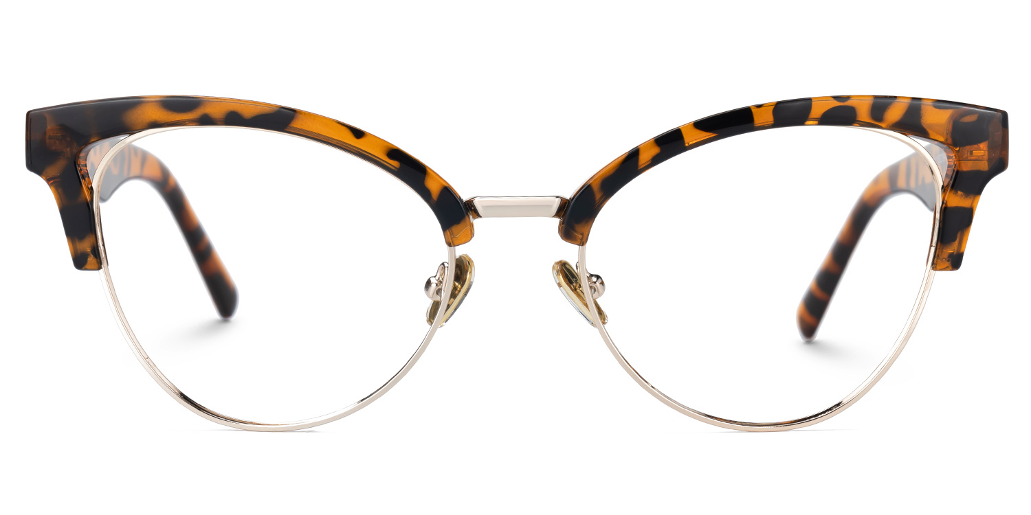 Charlene Browline Tortoise Eyeglasses with Cat-eye Design0