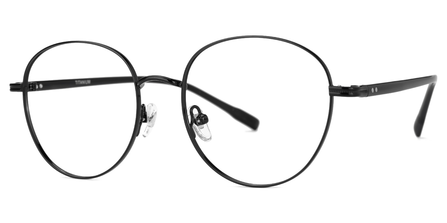 Celena Round Black Glasses1