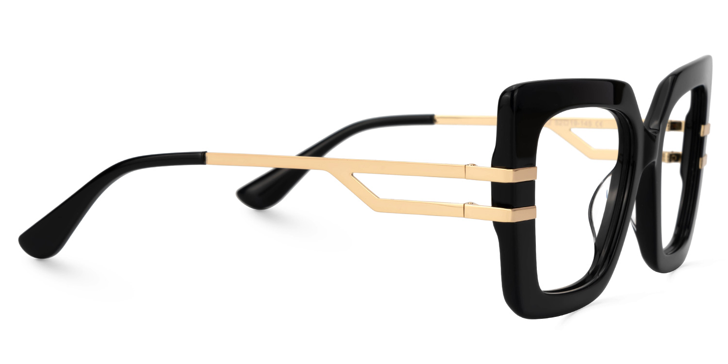 Poutine Square Black Glasses2