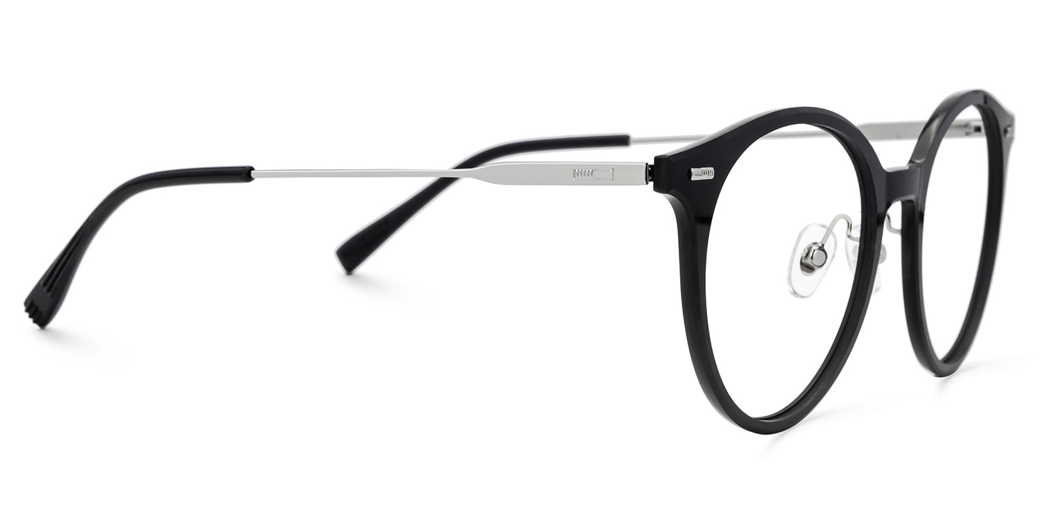 Black Round Narelle Eyeglasses with Full-Frame | Zeelool2