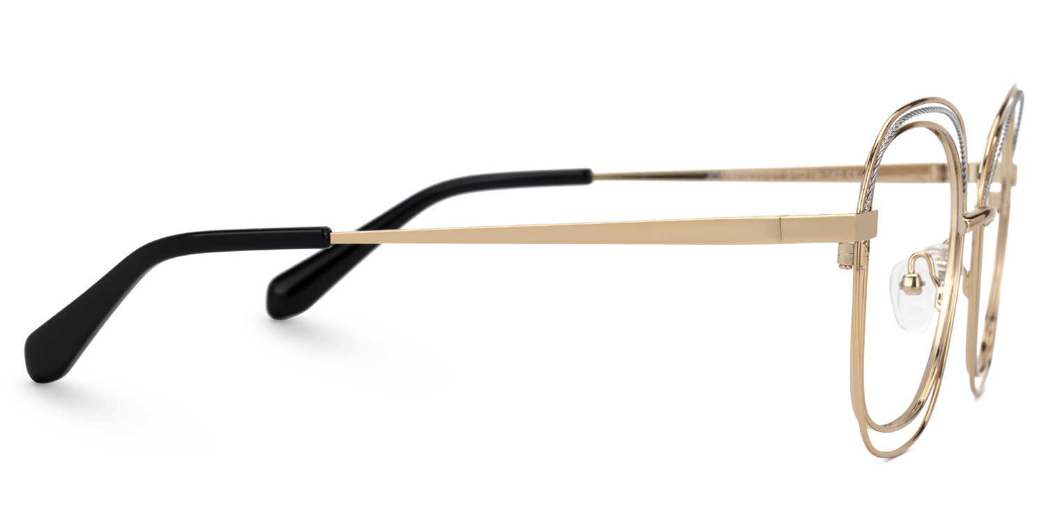 Dilcia Square Gold Glasses2