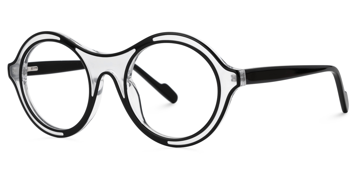 Tomasi Black Frame Glasses with Round Style Online | Zeelool1