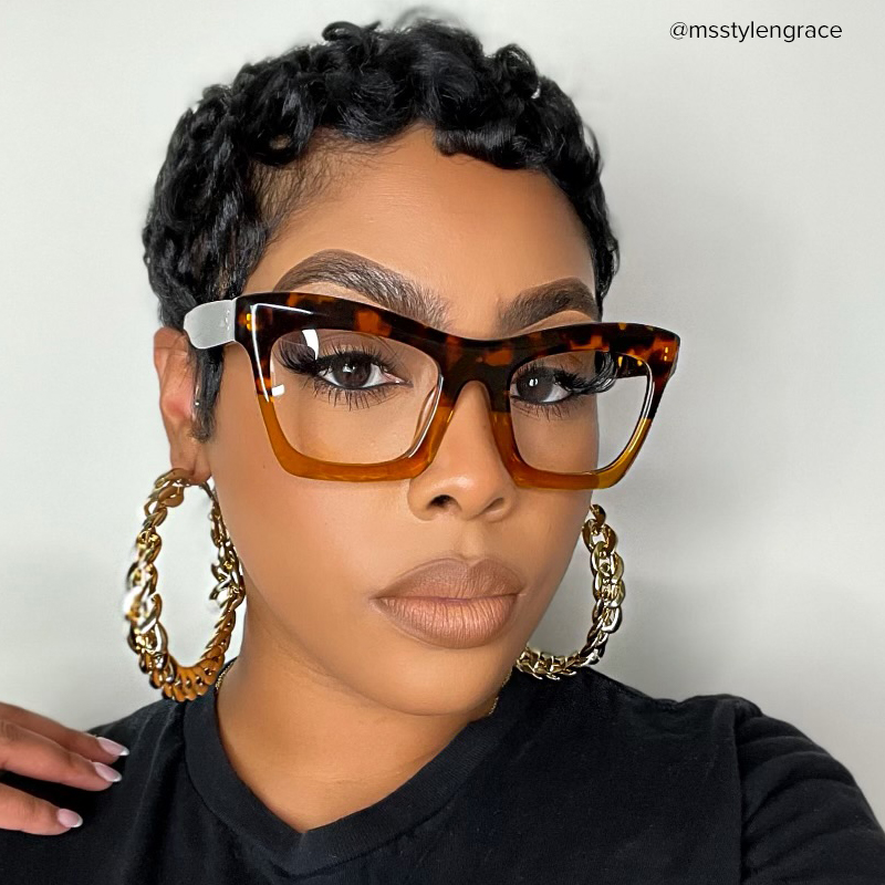 Benitez Square Tortoise Frame Glasses | Zeelool Optical6