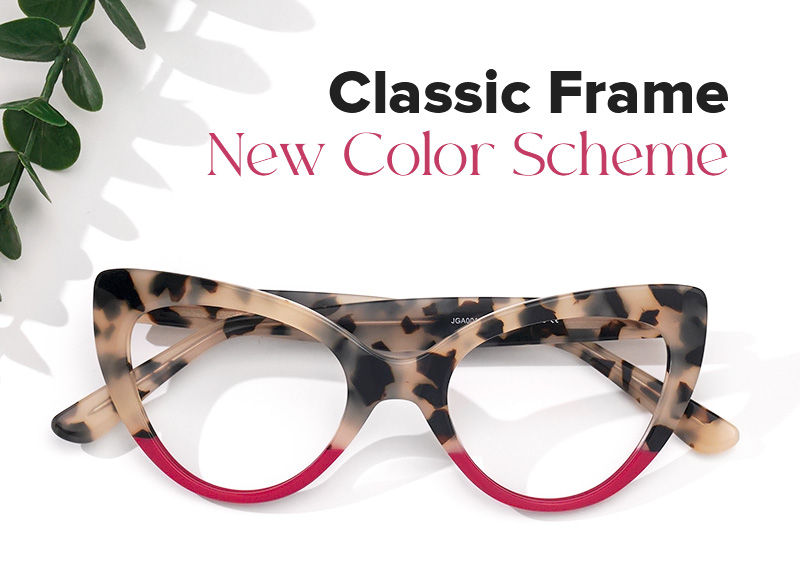 ZEELOOL Claudette Cateye Red Glasses