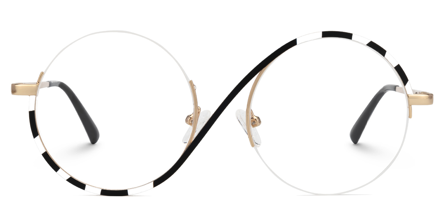 Flozif Geometric Black-White Glasses0