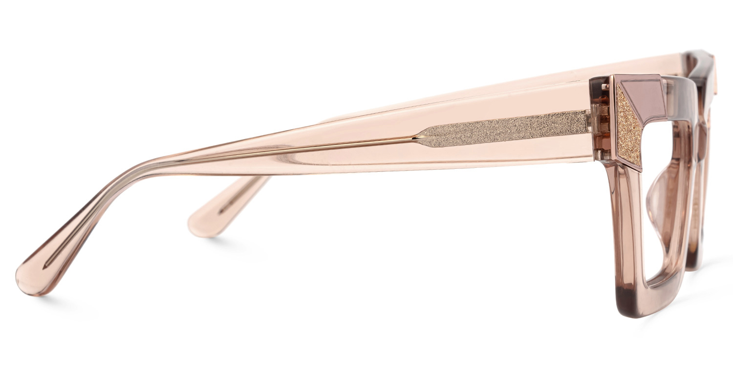 Suenila Champagne Square Designer Eyeglasses2