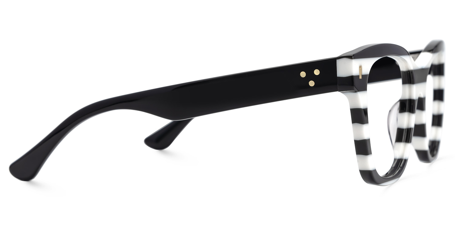 Roberto Black-White Square Designer Eyeglasses2