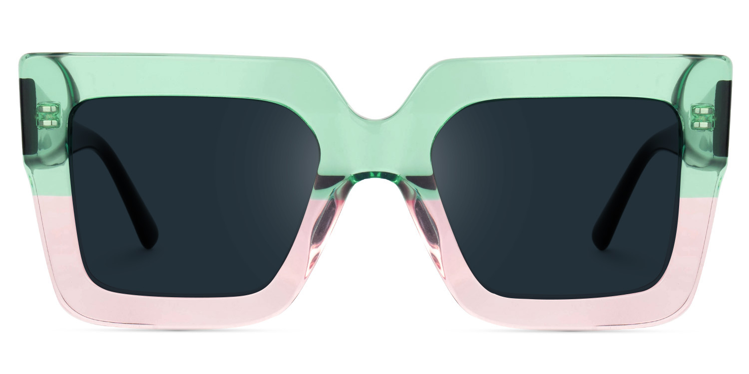 Brandon Square Green-Pink Sunglasses0