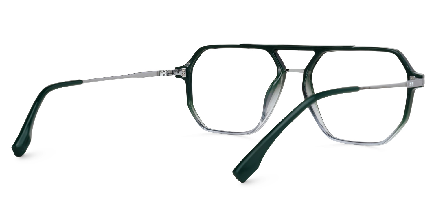 Aviator Lizbeth Green Glasses on sale -Zeelool Glasses3