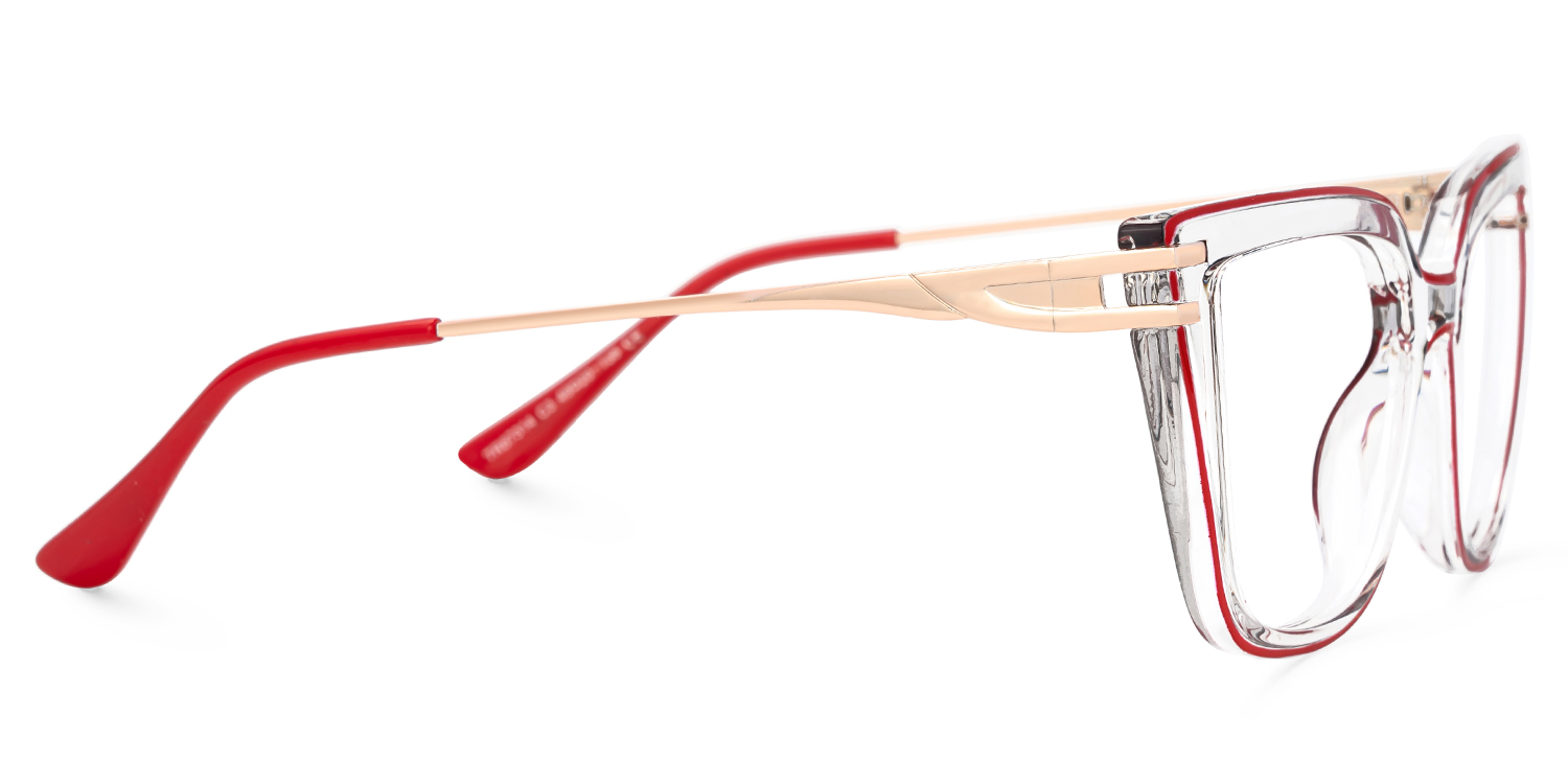 Roxane Red Eyeglasses with Square Design2