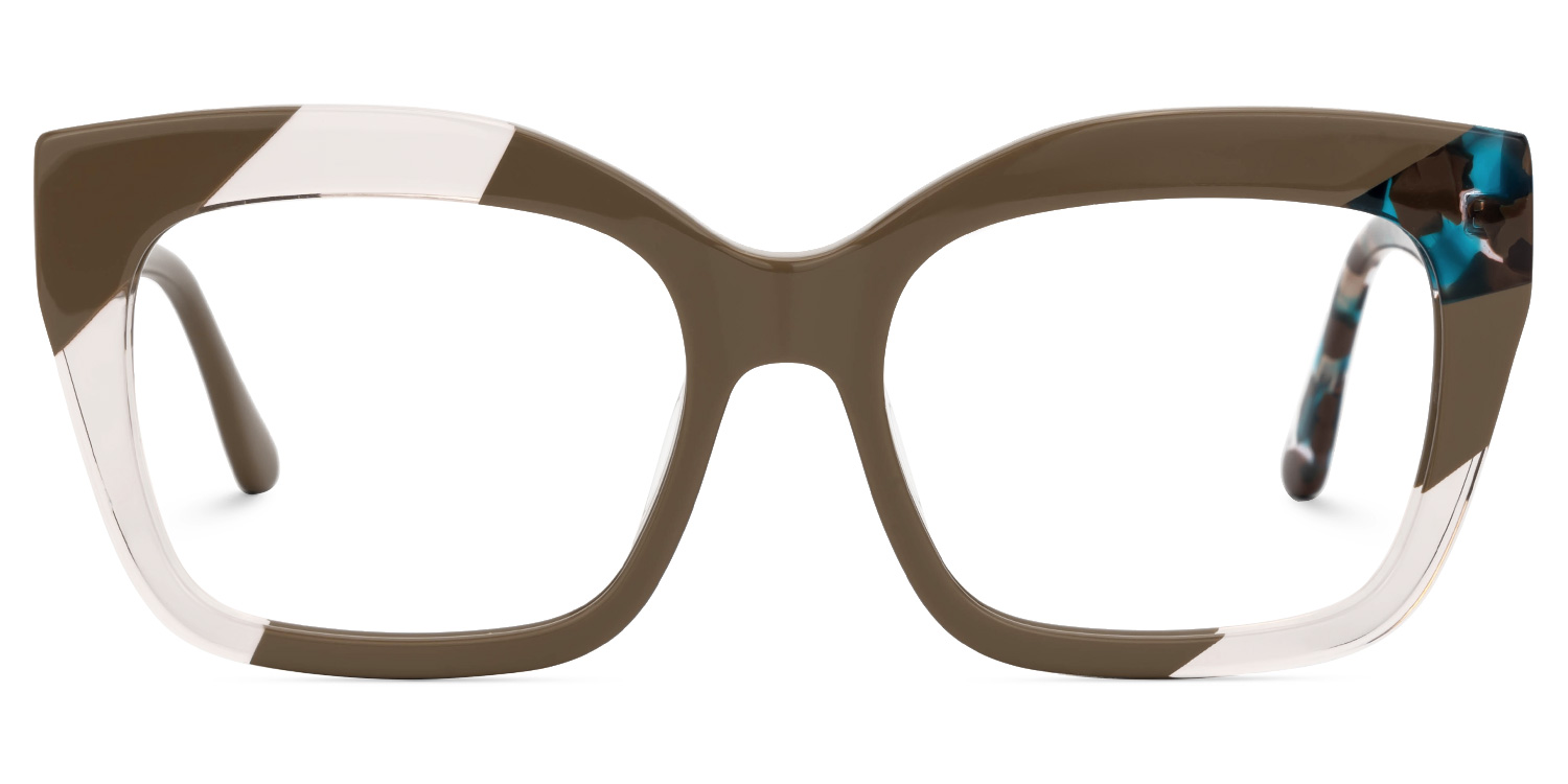 Ximena Cateye Two-Tone Glasses0