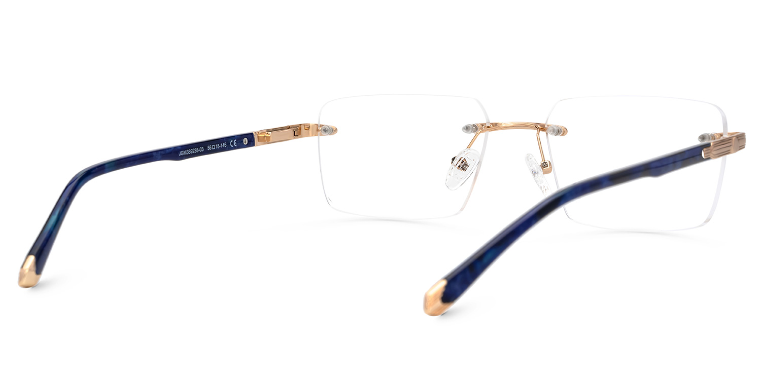 Savitrie Rectangle Blue Glasses3