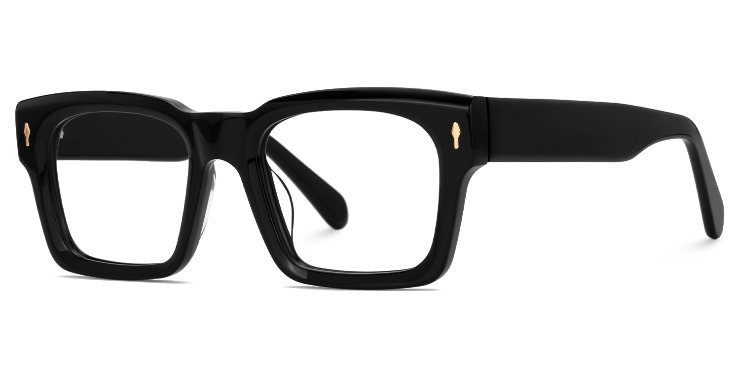 Herman Rectangle Black Glasses1