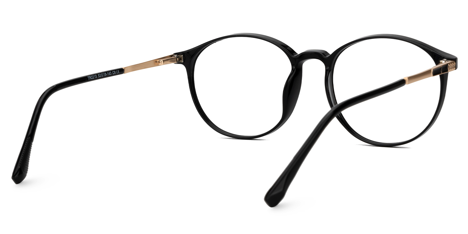 Hodges Round Black Glasses3