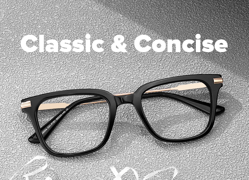 Kellie Rectangle Black Glasses4