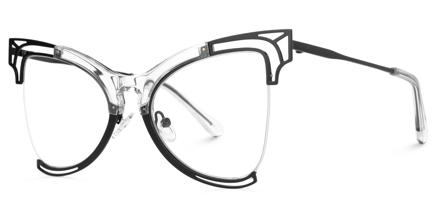 Phillisa Butterfly Black Glasses