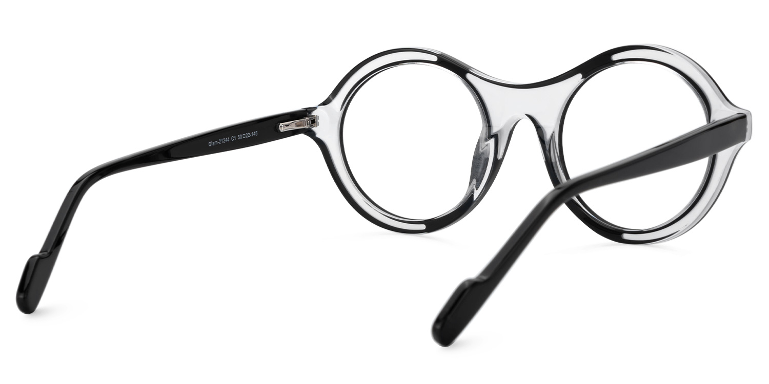 Tomasi Round Black Glasses3