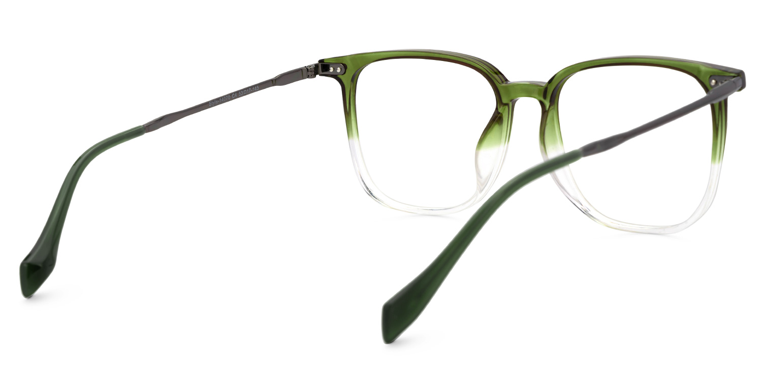 Mullen Thin Green Glasses in Square Design | Zeelool3