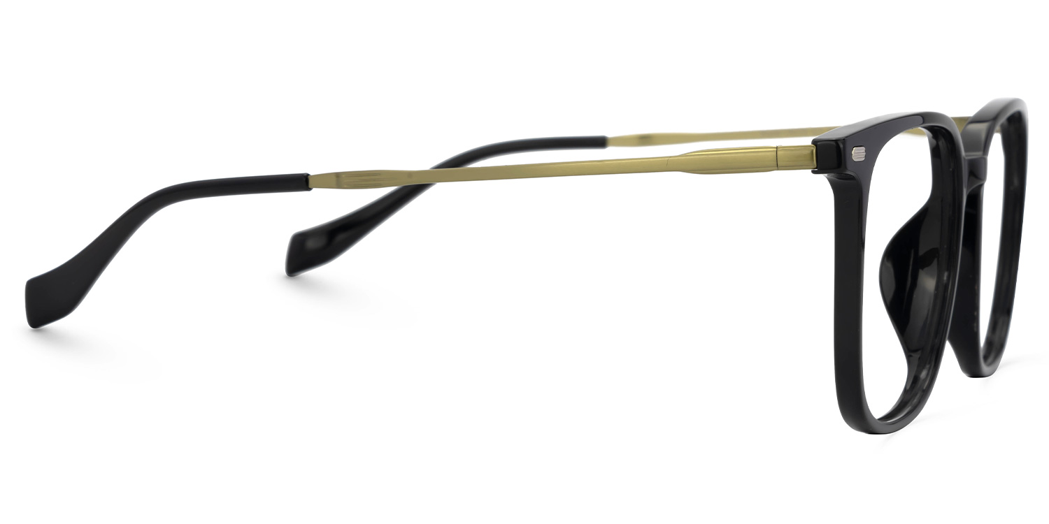 Mullen Thin Black Glasses in Square Design | Zeelool2