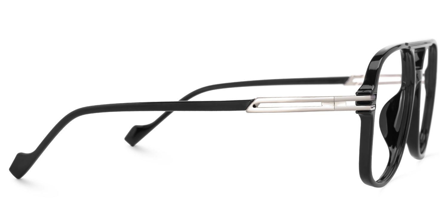 Square Nyawa Black Glasses deals -Zeelool Glasses2