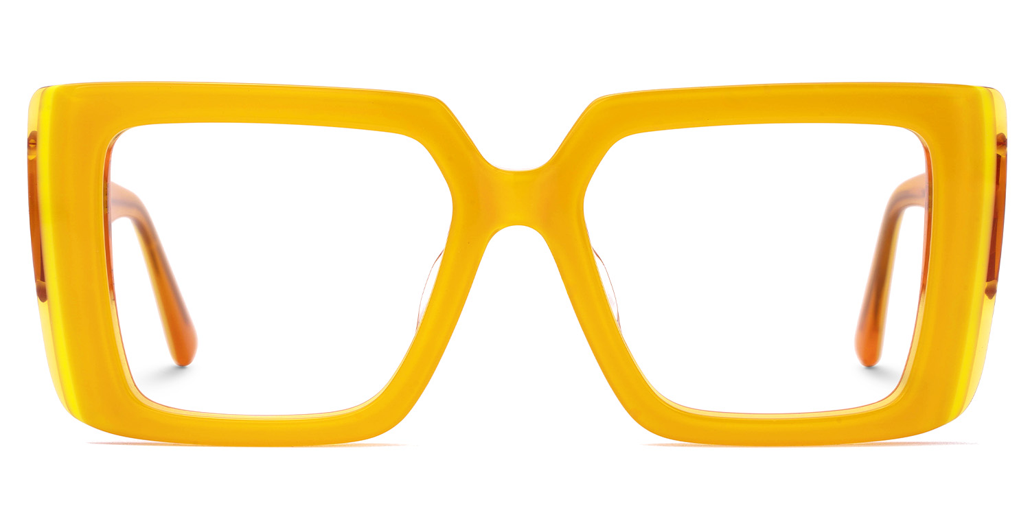 Parris Yellow Eyeglasses in Rectangle Full-Frame  | Zeelool0