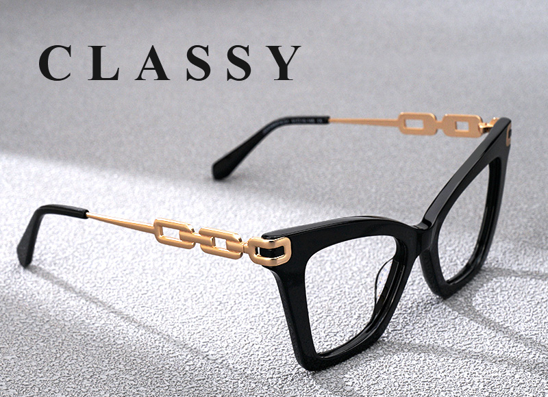 ZEELOOL Missy Butterfly Black Glasses