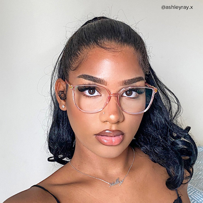 Rodz Square Flesh Pink Frame Glasses | Zeelool Optical7