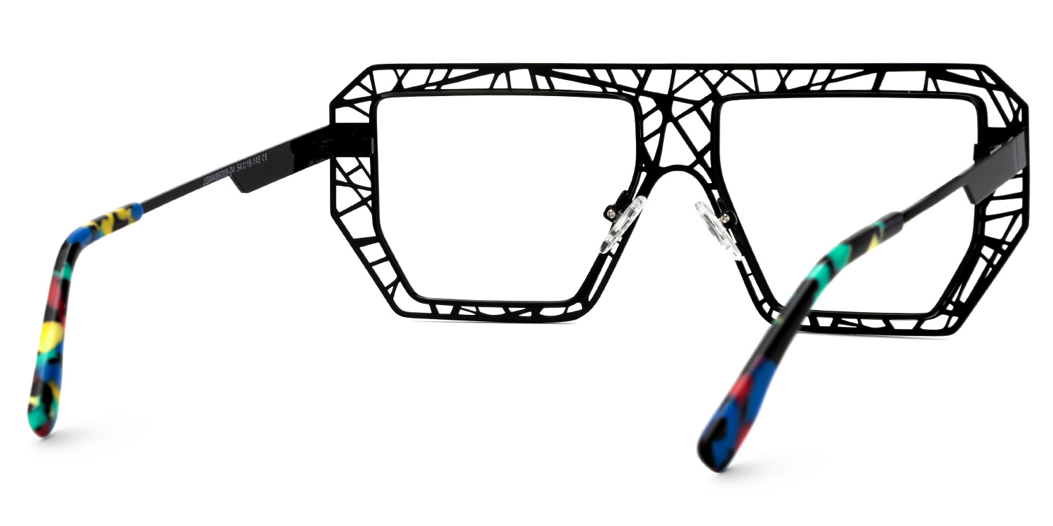 Blake Geometric Black Glasses3