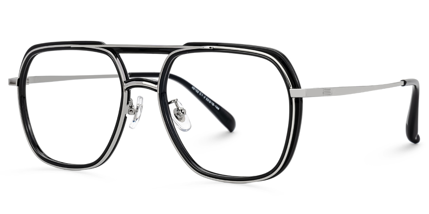ZEELOOL Vergie Aviator Black Glasses