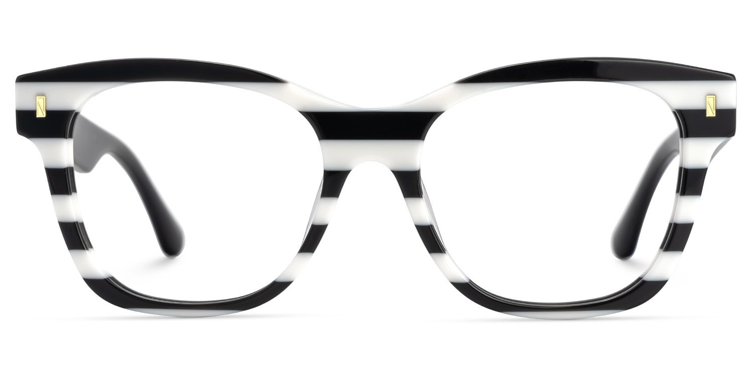 Roberto Square Black-White Glasses0
