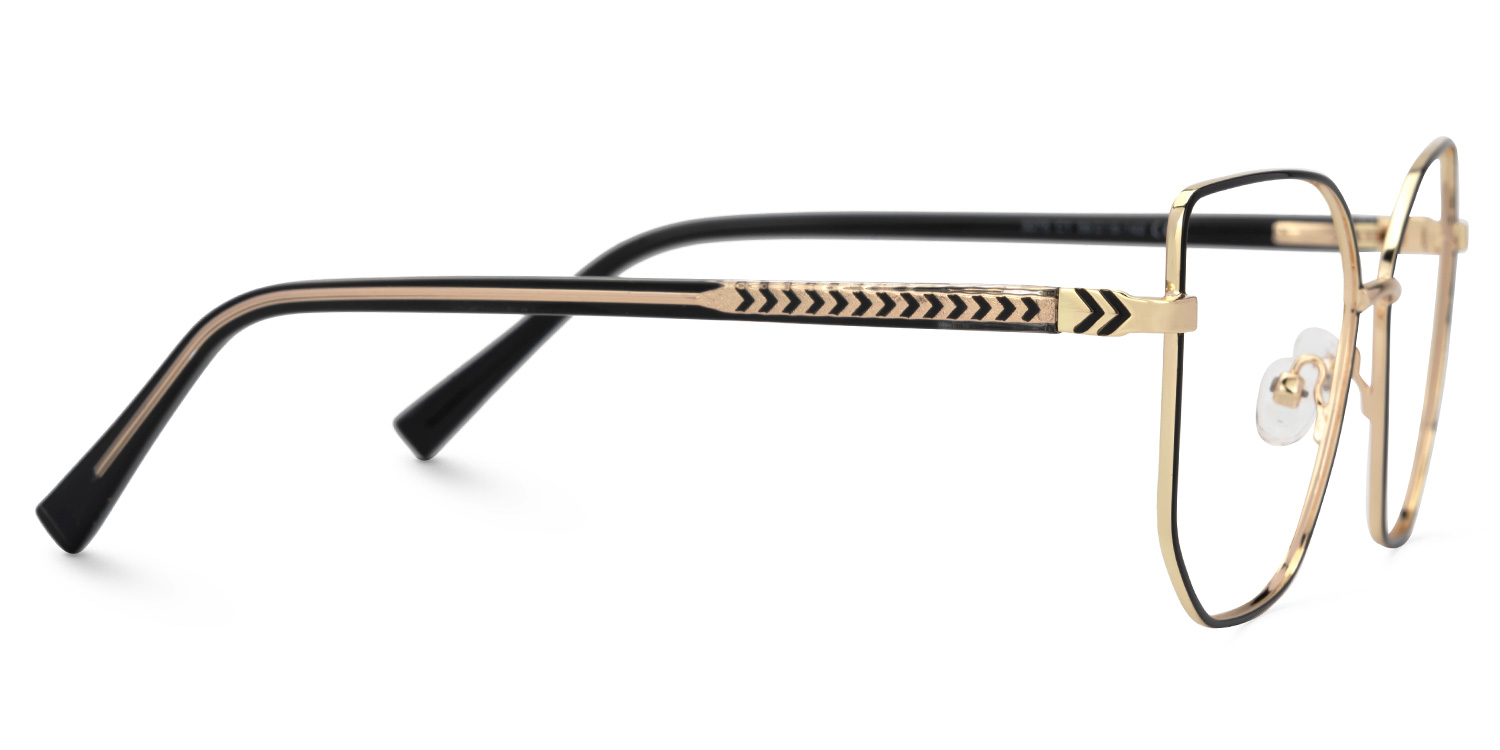 Sabita Geometric Black-Gold Glasses2