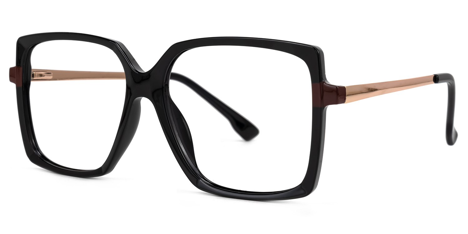 Square Trudie Black Glasses deals -Zeelool Glasses1