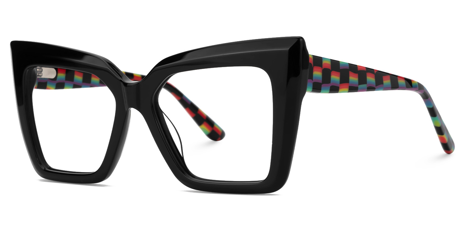 ZEELOOL Thiline Square Black Glasses