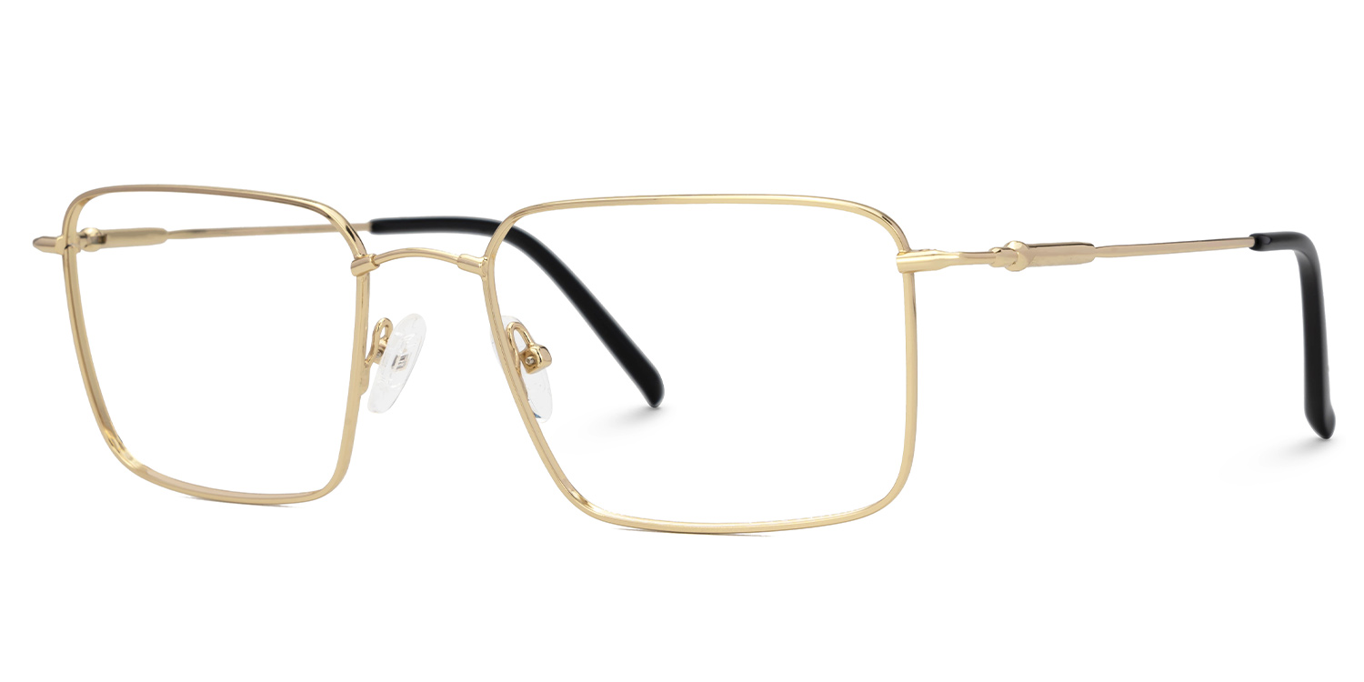 ZEELOOL Stowe Rectangle Gold Glasses