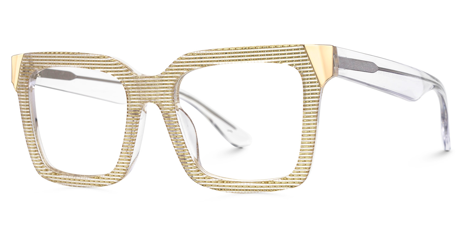 Square Shernia Sparkling Glasses with Champagne Frames1