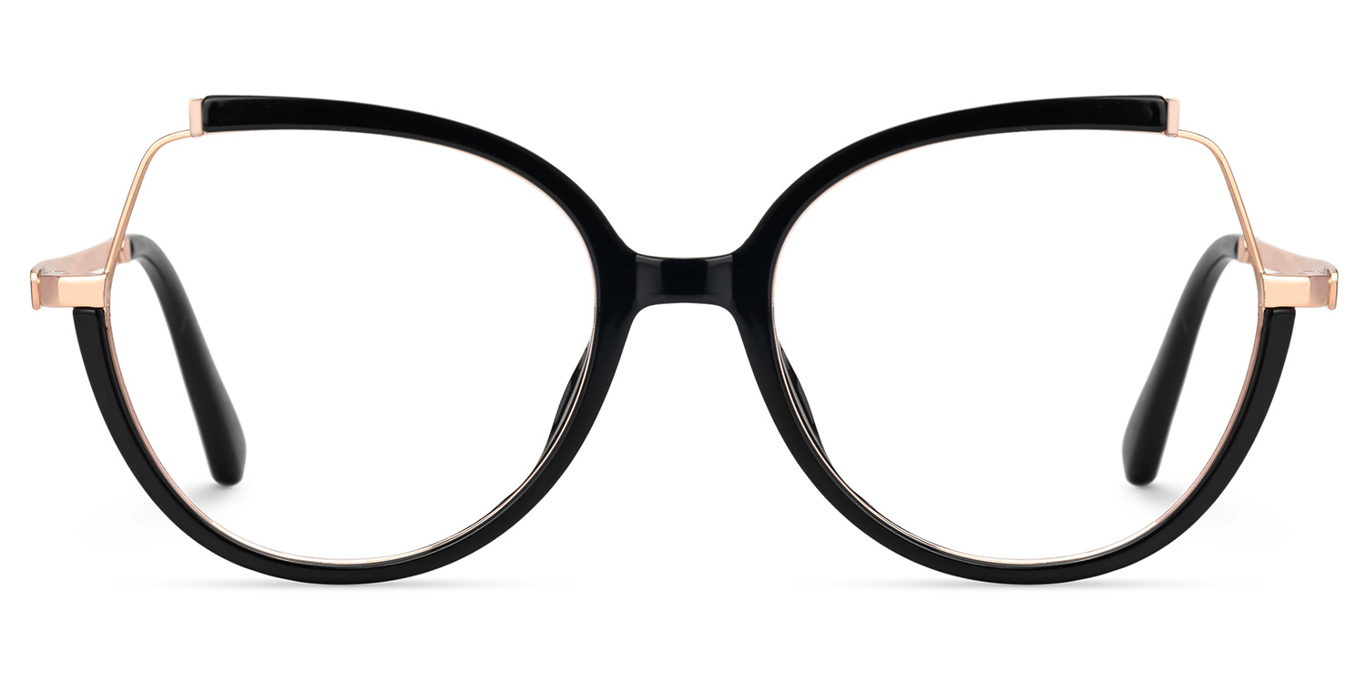 Zakaria Geometric Black Glasses0