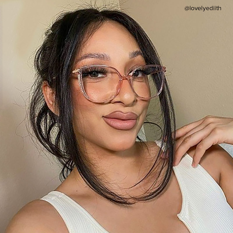 Rodz Square Flesh Pink Frame Glasses | Zeelool Optical6